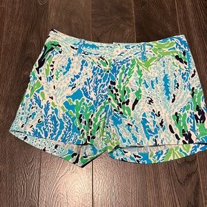 Lilly Pulitzer Callahan Shorts Spa Blue Let’s Cha Cha Size 2
